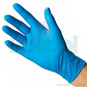 Guantes de nitrilo azul S