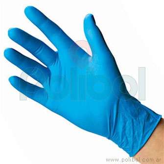 Guantes de nitrilo azul L