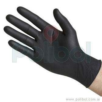 Guantes de nitrilo negro XL