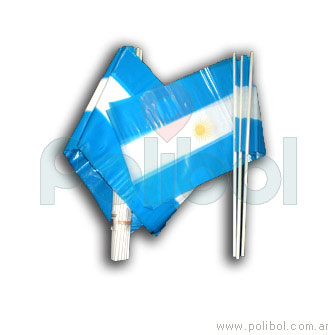 Bandera Argentina plástica de 15x 25 cm