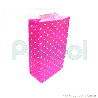 Bolsas de lunares fucsia/blanco FB3