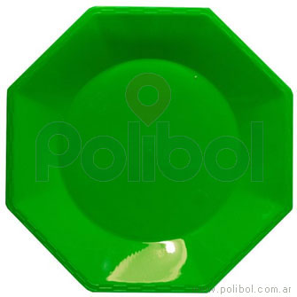 Plato octogonal Verde 22