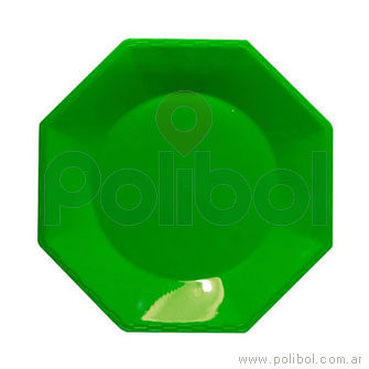 Plato octogonal Verde 17
