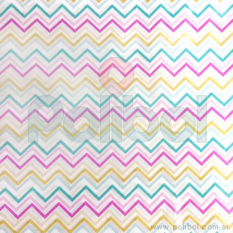 Papel Barrilete zig zag colores