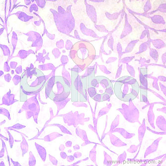Papel Barrilete Flores Violeta
