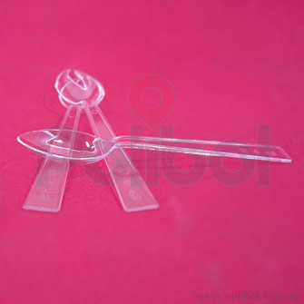 Mini cucharas plásticas transparentes