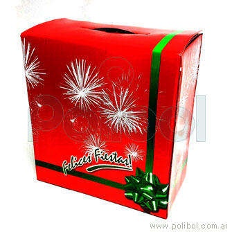 Caja Felices Fiestas rojo