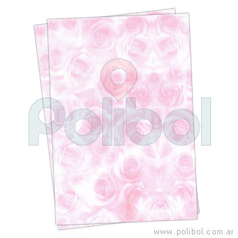 Papel A4. Motivo: Flores rosa. x25
