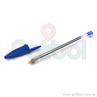 Bolígrafo cristal color azul