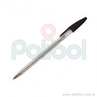 Bolígrafo cristal color negro