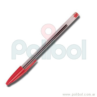 Bolígrafo cristal color rojo