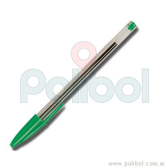 Bolígrafo cristal color verde