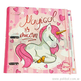 Carpeta 3x4 unicornio