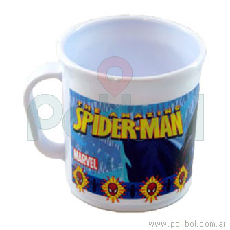 Taza de plástico Spiderman