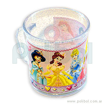 Taza Glitter Princesas