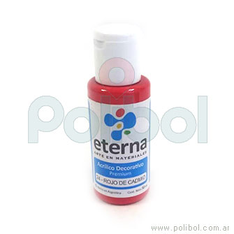 Acrílico decorativo 50ml. Rojo cadmio