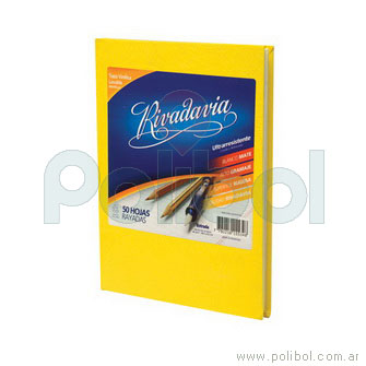 Cuaderno forrado amarillo