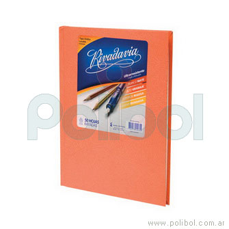 Cuaderno forrado naranja