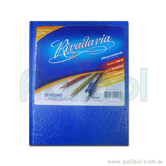Cuaderno forrado azul