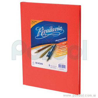 Cuaderno forrado rojo