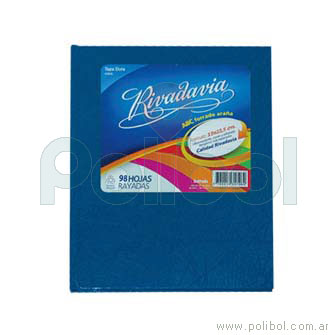 Cuaderno forrado azul