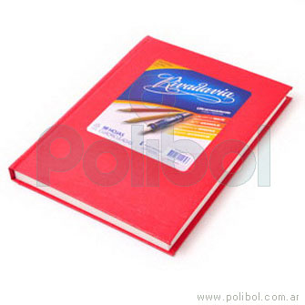 Cuaderno forrado rojo