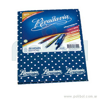 Cuaderno Lunares Azul