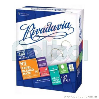 Repuesto N3 de 480 hojas rayadas