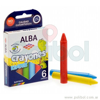 Crayones de colores x6u.