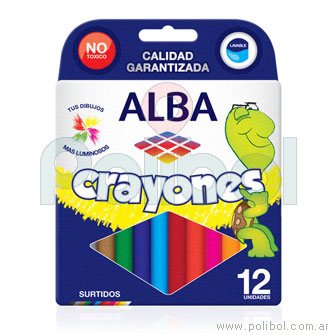 Crayones de colores x12u.