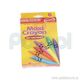 Mini crayon de colores x 6 unidades