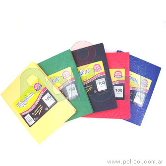 Cuaderno tapa dura rayado color verde inglés x 100 hojas