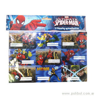 Etiquetas Ultimate Spiderman x9