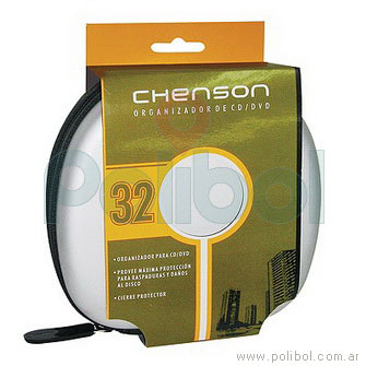 Porta CD/DVD Plata 32CDs