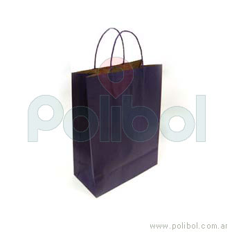 Bolsas con soga KP1 - Kraft violetas