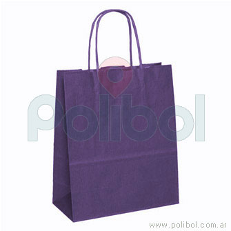 Bolsas con soga KP2 - Kraft violetas
