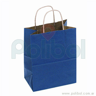 Bolsas con soga KP4 - Kraft azules