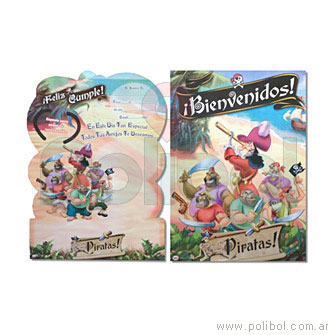 Afiche de Bienvenidos con recordatorio Los piratas-Disney