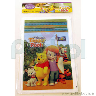 Bolsas plásticas de cotillón Pooh y Tigger