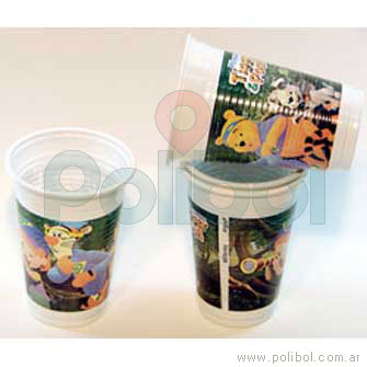 Vasos de plástico Pooh y Tigger