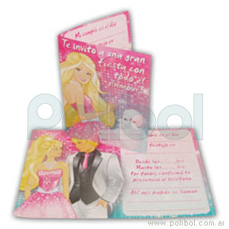 Invitaciones Barbie