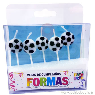 Velas de cumpleaños pelotas de futbol