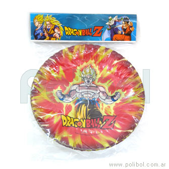 Platos de cartón Dragon Ball Z x10
