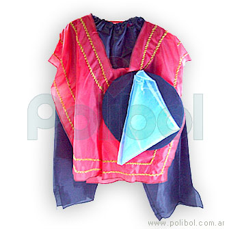 Disfraz de vendedor con poncho Talle 8