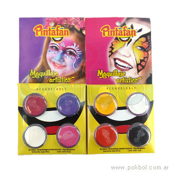 Maquillaje acuarelable 8 gr. x4