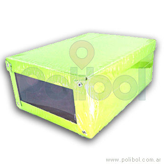 Caja de cartón texturado con ventana