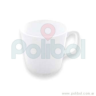 Taza de melamina blanca