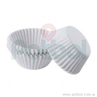 Pirotines Cupcake color blanco