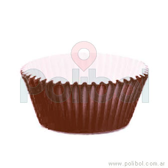 Pirotines Cupcake color marrón