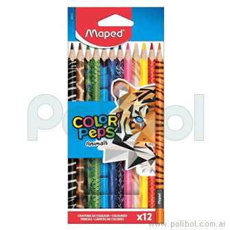 Lápices Color'peps Animals x 12